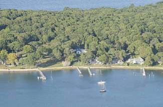 Shelter Island Ram Island Harbor Front with Dock