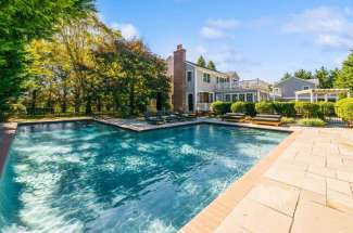 Shelter Island Traditional with Pool bordering Preserve