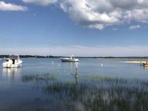 Boats moored on Shelter Island